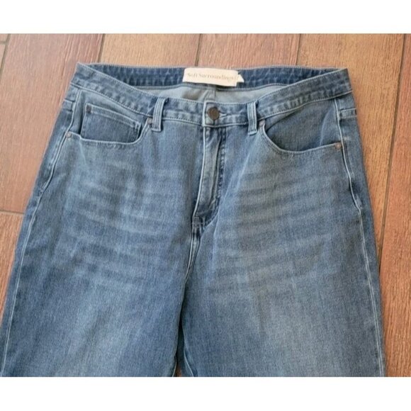 Soft Surroundings Jeans Womens 14P Blue Slim Leg High Rise Medium Stretch Denim - Picture 6 of 12